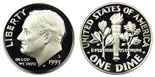 Сребърен десятицентовик 1993 г. с доказателство Рузвелт 10в DCAM Монетен двор на САЩ