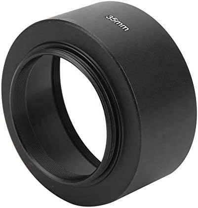 Сенник за обектив обектива на камерата, Метал Комбинация от алуминиева сплав, за обектив за видеонаблюдение 35 мм F1.7/50 мм F1.4 Цифров фотоапарат (черен LR063682)