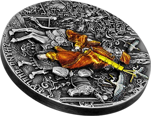 2022 DE Безсмъртна Осмица PowerCoin Джан Гуолао 2 Грама Сребърна монета 5 $ Ниуе 2022 Антични гарнитури