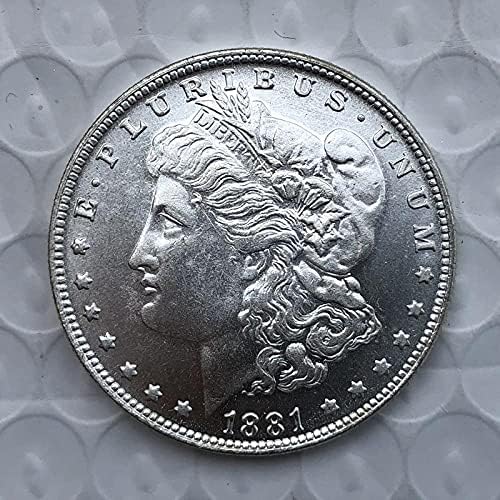 1881, Монета Eagle Challenge, САЩ, Не циркулационни монета Морган - Разгледайте Историческо перфектно качество на американски