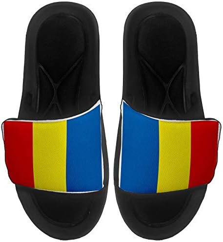 Най-добрите сандали ExpressItBest с мека подплата /Пързалки за мъже, жени и младежи - Знаме на Румъния (Румънски) - Romania