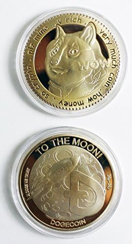 Физически Коллекционный спомен Dogecoin в 2 опаковки за любителите на монети Дожа и Запомнящо се криптовалют | to The Moon SHIBES