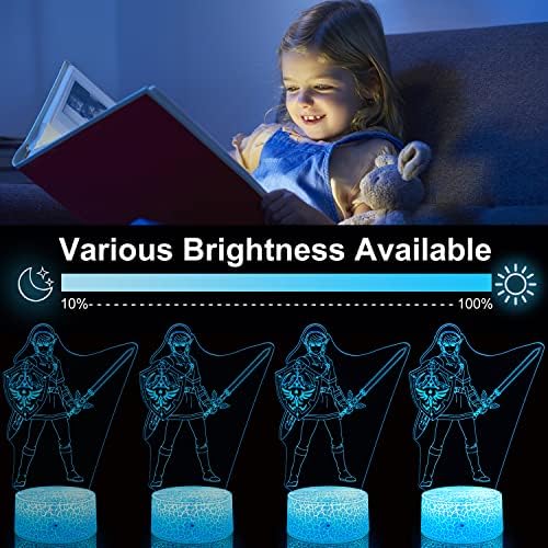 Коледен лека нощ за деца, 3D Иллюзионная лампа Legend Toys16, с Променящ се Цвят с дистанционно управление, Интериор
