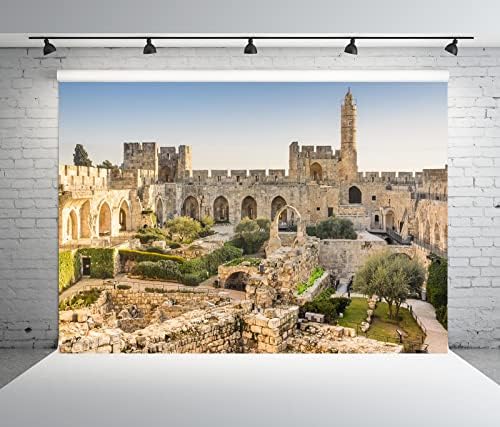 Плат BELECO 10x8 метра на Стария град на Йерусалим, на Фона на Израелската Кулата на Давид Фон Кулата на Давид Древните