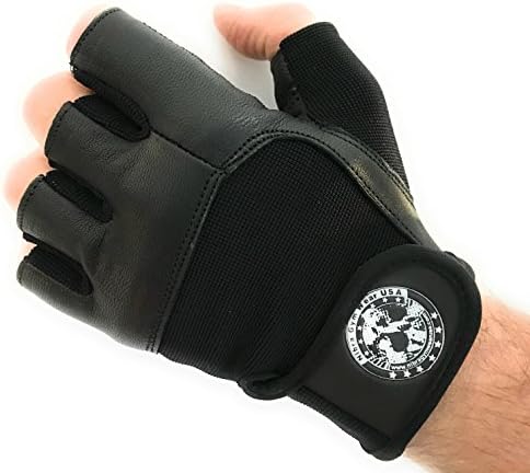 Спортни ръкавици Nibra Gym Носете USA черен цвят с катарама на китката за мъже и жени, за тренировки в кроссфите с подплата,