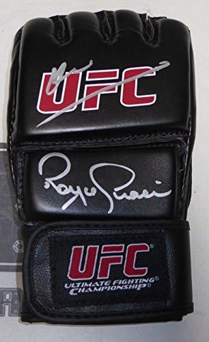 Ройс Грейси и Kimo Леопольдо подписаха ръкавици UFC 3 с автограф на PSA / DNA COA 1 2 4 5 8 - Ръкавици UFC с автограф