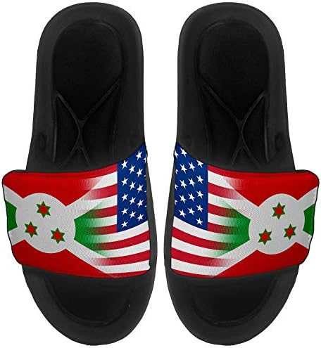 Най-сандали с амортизация ExpressItBest/Пързалки за мъже, жени и младежи - Знаме на Бурунди (Burundian) - Burundi Flag