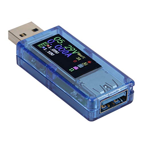 RuiDeng AT34 USB 3.0 Цветен, USB-Тестер USB-метър fnb38 LCD Тестер, Волтметър Амперметър Мултицет Зарядно Устройство