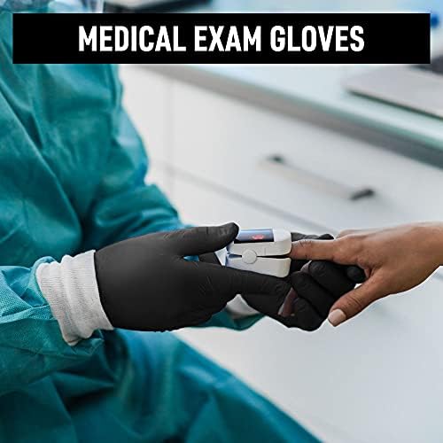 Синтетични нитриловые черни ръкавици за еднократна употреба X Large -100 бр. Без латексови медицински ръкавици