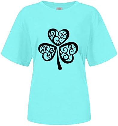 Щастливата Тениска St Patty's Ирландски Върховете 2023, Тениска с къс ръкав и кръгло деколте, Спортни Дамски Празнични