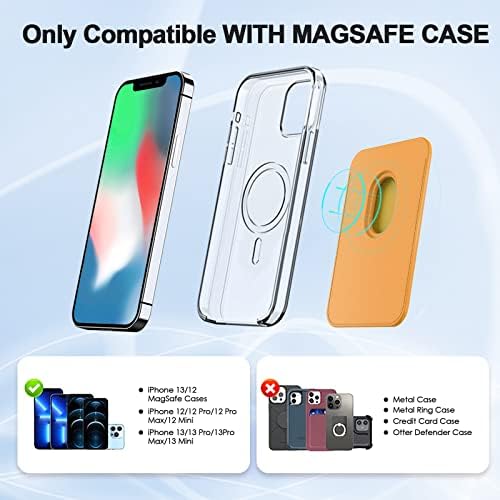 Държач за карти с магнитна чантата MagSafe, Портфейл за iPhone на Apple iPhone 14 Pro Max / 14 Pro/ 14 Plus/14, Чантата