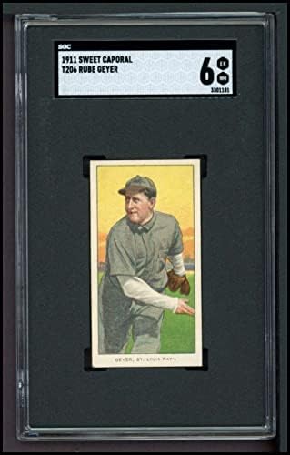 1909 T206 Rub Гейер Сейнт Луис Кардиналс (Бейзболна картичка) SGC SGC 6.00 Кардиналс