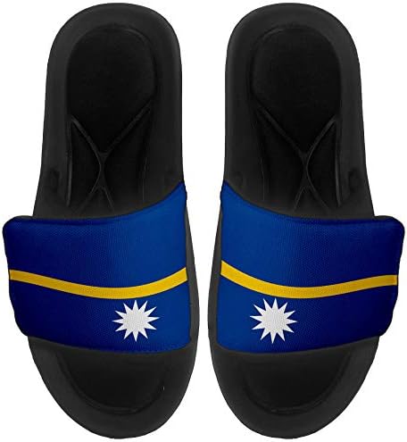 Най-сандали с амортизация ExpressItBest/Пързалки за мъже, жени и младежи - Флаг Науру (Nauruan) - Флаг Науру