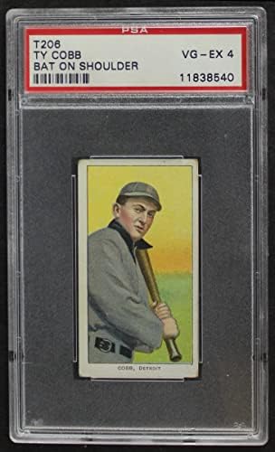 1909 T206 НА Ty Cobb Детройт Тайгърс (Бейзболна картичка) (Бита на рамото) на PSA PSA 4.00 Тигри