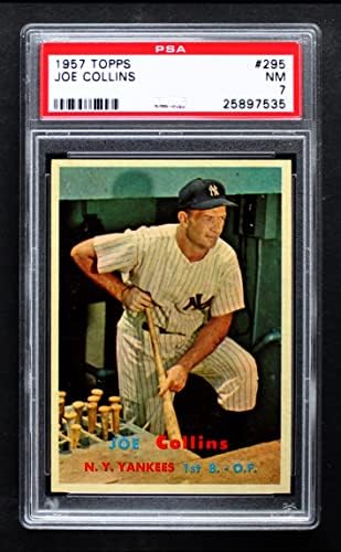 1957 Topps 295 Джо Колинс Ню Йорк Янкис (Бейзболна картичка) PSA PSA 7.00 Янкис