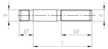 (100шт) Метрична шипове DIN 939, с Номинална дължина m10x80 мм (обща дължина 92 мм), Елегантен център, Неръждаема стомана